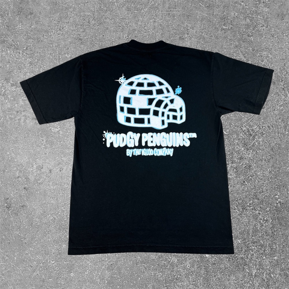 Pudgy Penguins By The Igloo Company Black Graphic T-Shirt Mens Medium NFT Crypto